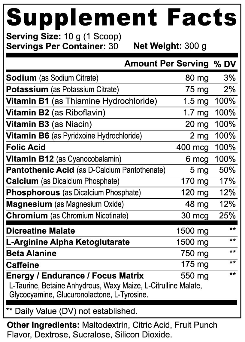 Blaze Pre-Workout Powder (Fruit Punch)